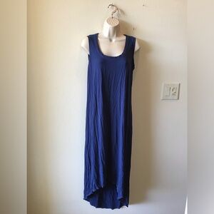 Fresh Produce Sleeveless Moonlight Blue High Low Midi Dress